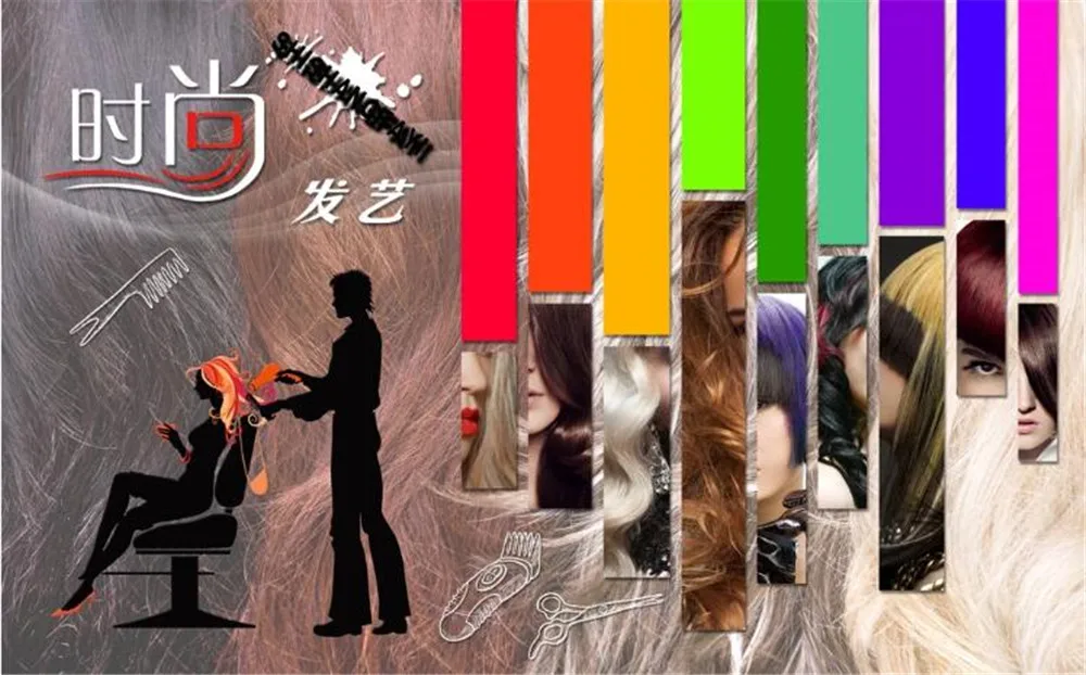 Фотообои milofi9 большие для парикмахерской ретро ТВ фотообои | Обустройство дома