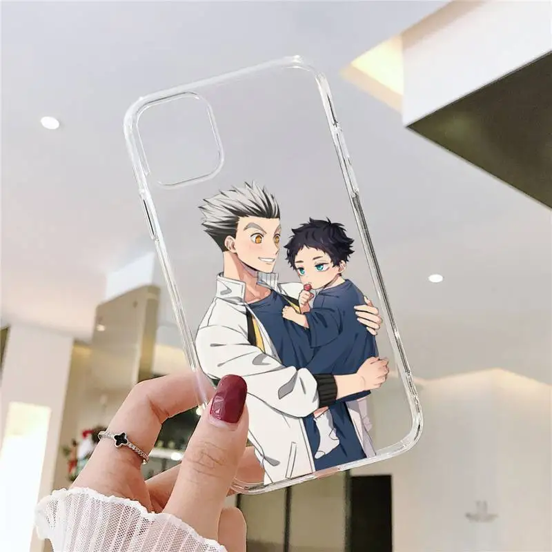 

oya oya Haikyuu Bokuto anime Phone Case Transparent soft For iphone 5 5s 5c se 6 6s 7 8 11 12 plus mini x xs xr pro max