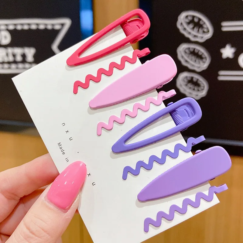 

[Xwen] 4/8/12/16Pcs/set New Colorful Wave Hairpin Girl Cute Hair Clips Headdress Candy Color Headwear Fashion Hair Accessories