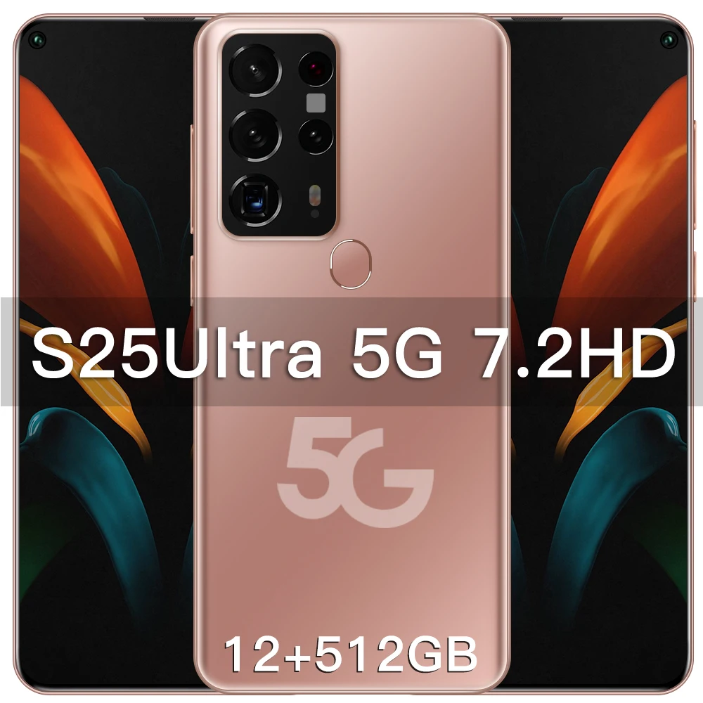 

S25Ultra 5G 7.2 Inch Smartphone Global Version Mobilephone 5800mAh Full Screen Deca Core 12G+512GB 4G LTE 5G Network Cellphones
