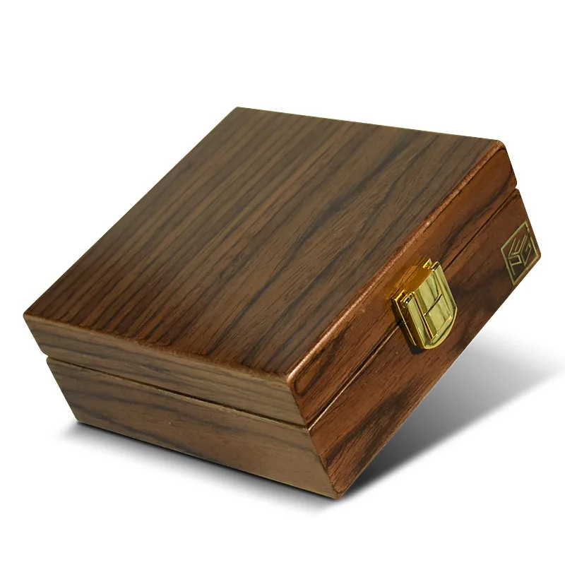 Walnut wooden jewelry box jewelry storage box small exquisite high-end jewelry hanging necklace earrings ring box