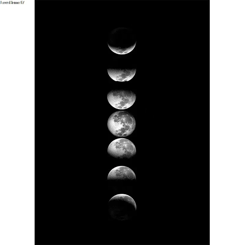 

Moon Round And Missing Classic Art Poster Modern Fashion Popular Style Photo Home Decoration Frameless Canvas Oil Painting