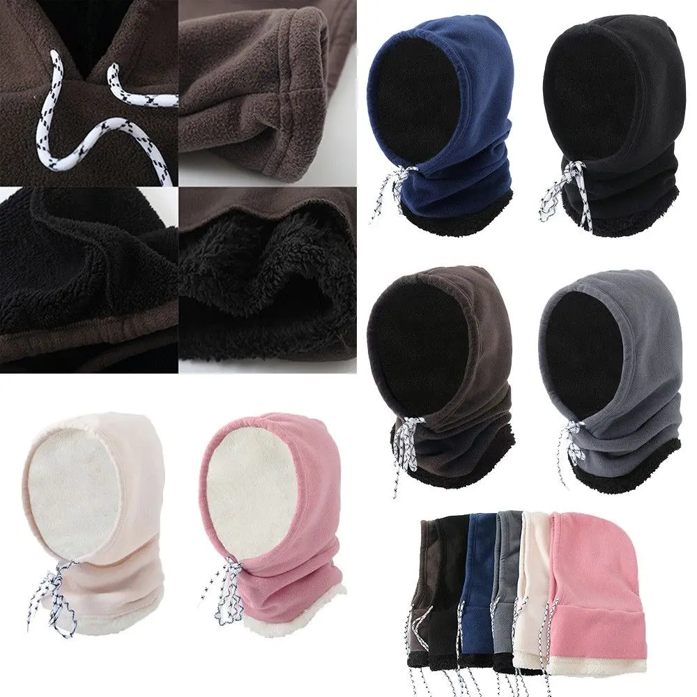 

Snowstorm Wool Winter Solid color Warm High lapel Plus velvet Fake collar scarf Hooded bib Polar fleece