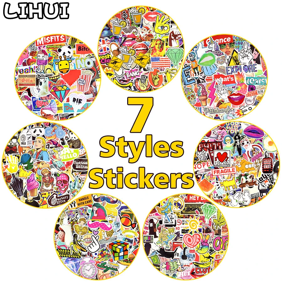 100 шт. классические модные граффити наклейки Ретро крутые забавные для ноутбука
