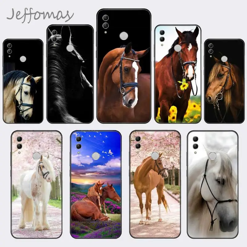 Красивый чехол для телефона с изображением лошади и животных Huawei Honor 7C 7A 8X 8A 9 10 10i