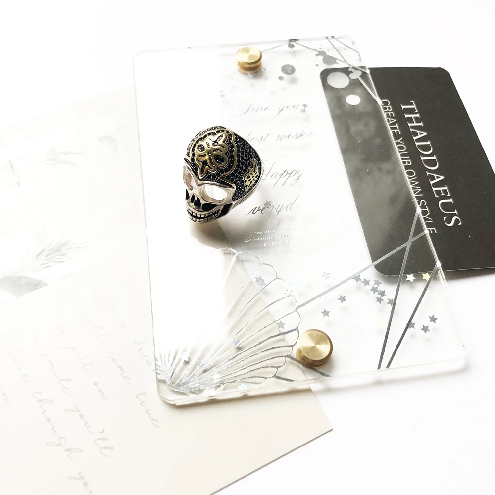 Коктейльное кольцо с черным черепом новый подарок для женщин и мужчин