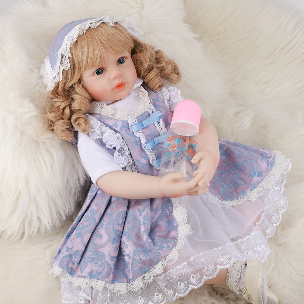 60 см новый дизайн Reborn Babies Dolls Реалистичная ткань тела модная принцесса платье