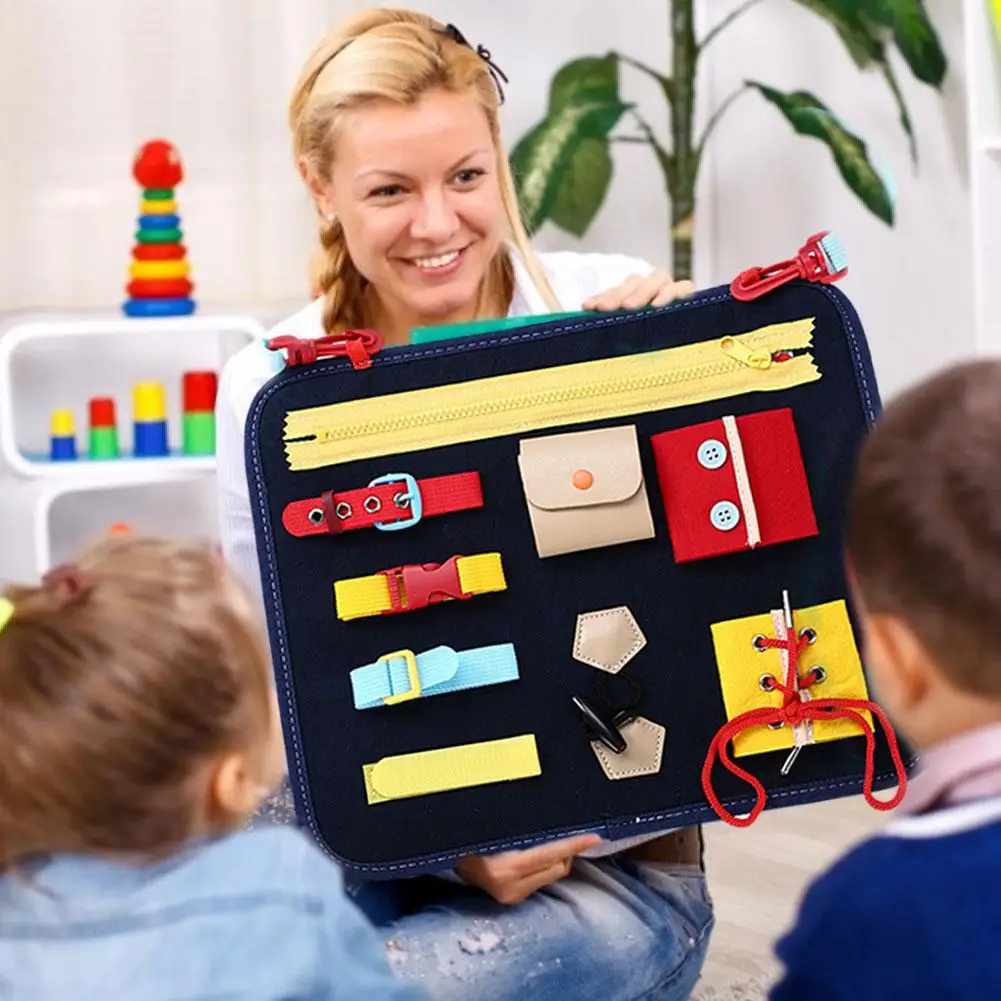 Игрушка Монтессори необходимая образовательная сенсорная доска для малышей