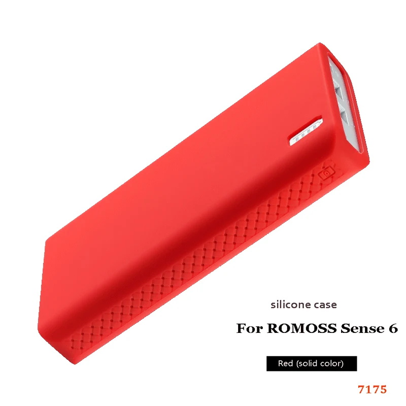 Силиконовый чехол Romoss sense 6 для мобильных телефонов, мягкий силиконовый Противоскользящий чехол Romoss sense 6, водонепроницаемый чехол - Цвет: red