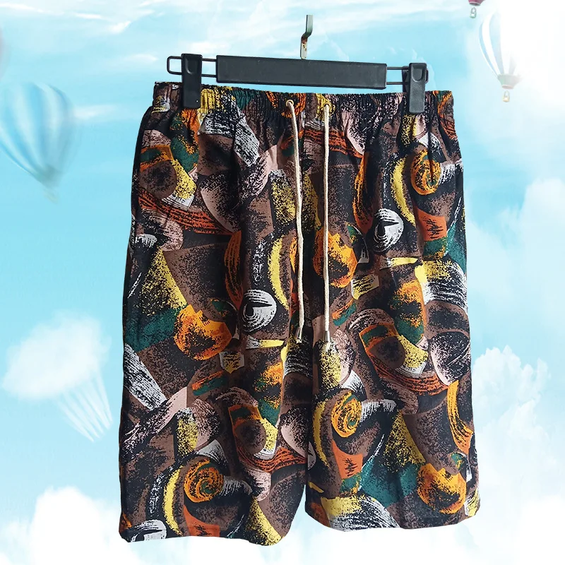 

Пара Ретро широкие шорты большого размера, Брюки домашние Для мужчин купальники с изображением аниме Для мужчин s шорты бодибилдинг Повседн...