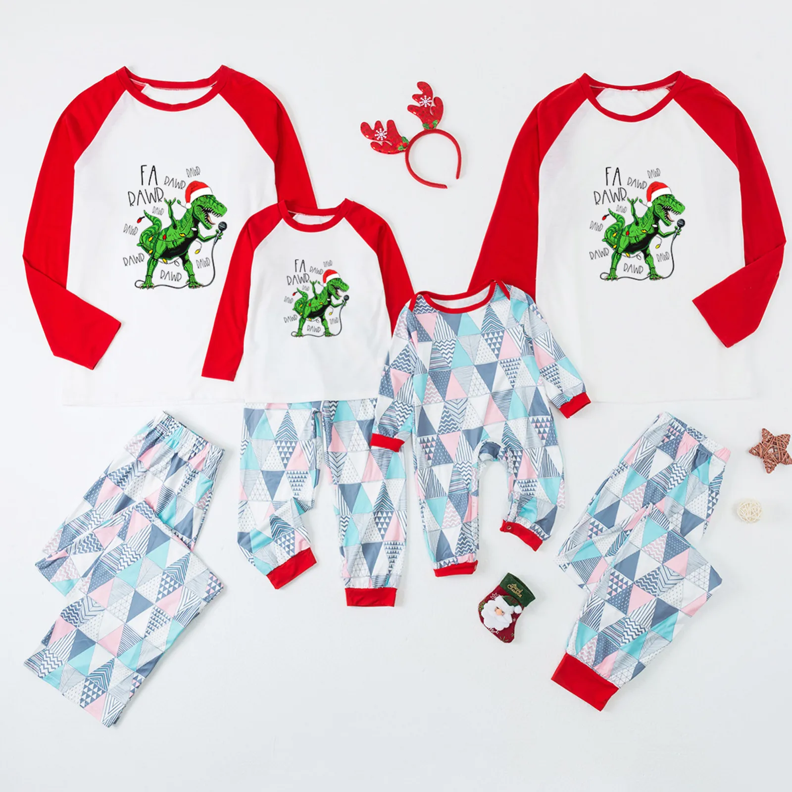 New Year Winter Cotton Family Matching Pajamas Mommy And Me Christmas Clothing Boy Girl Baby Family Look Sleepwear Sets