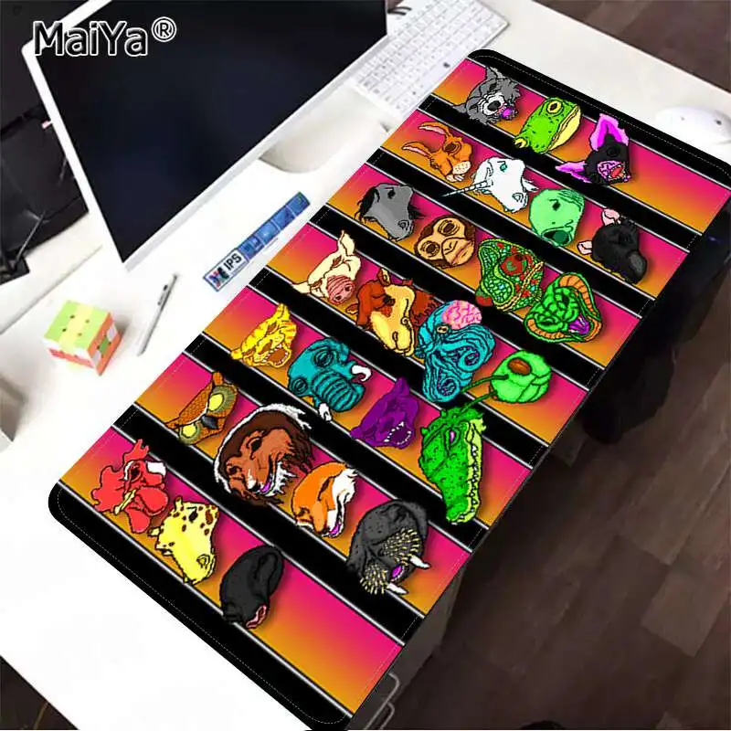 Lock Edge 30x80cm Maiya Нескользящие ПК Горячая линия Майами резины ПК компьютерных игр Мышь pad женской обуви большого Мышь Pad клавиатуры коврик - Цвет: Lock Edge 30x80cm
