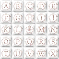 beauty english letters white background pattern pillow case short plush square thick pillow cover size 45cm by 45cm