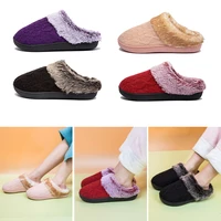 winter women slippers couple flat shoes women fur slides warm ladies casual non slip soft house slipper indoor bedroom fashion