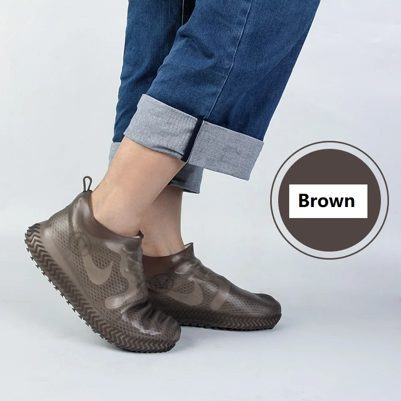 

Aleafalling Women Man Waterproof Mould Reusable Rain Shoes Covers Rain Boot Anti-skid Wear Outdoor Shoes Covers Easy Bringing