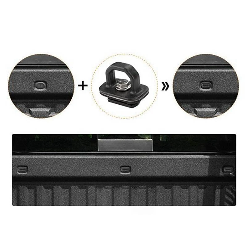 

9Pcs Car Trunk Lock Truck Rope Fixing Pull Ring Pickup Bed Anchor Hook for Chevrolet Silverado GMC Sierra 2007-2020
