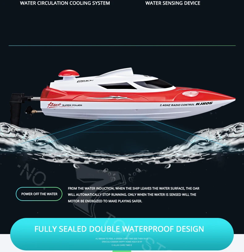 HJ806 Electric RC Boat 35KM/H High Speed Radio Remote Controlled Speedboat Racing Ship Steerable Boats Toy VS Feilun FT012 FT011