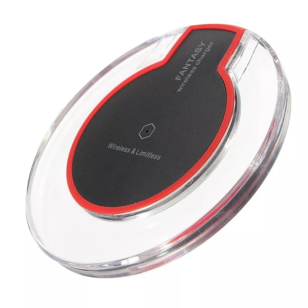 Беспроводное зарядное устройство ультратонкий Светодиодный зарядный коврик для