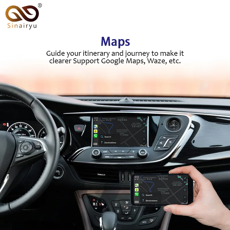 Sinairyu беспроводной Apple Carplay для Buick Regal/La crosse/Verano/Envision 2014-2018 Android авто зеркало в форме