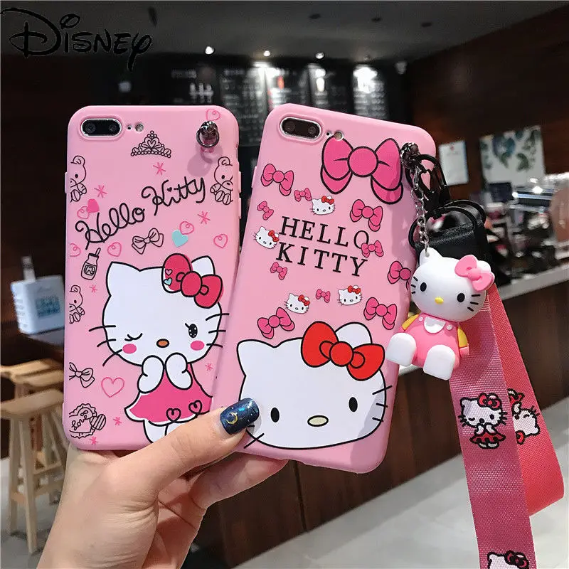 

Hello Kitty case for iPhone13/13Pro/13Promax/13mini/6/6s/7/8P/X/XR/XS/XSMAX/11/12Pro/12mini Phone cute Soft edge Case Cover
