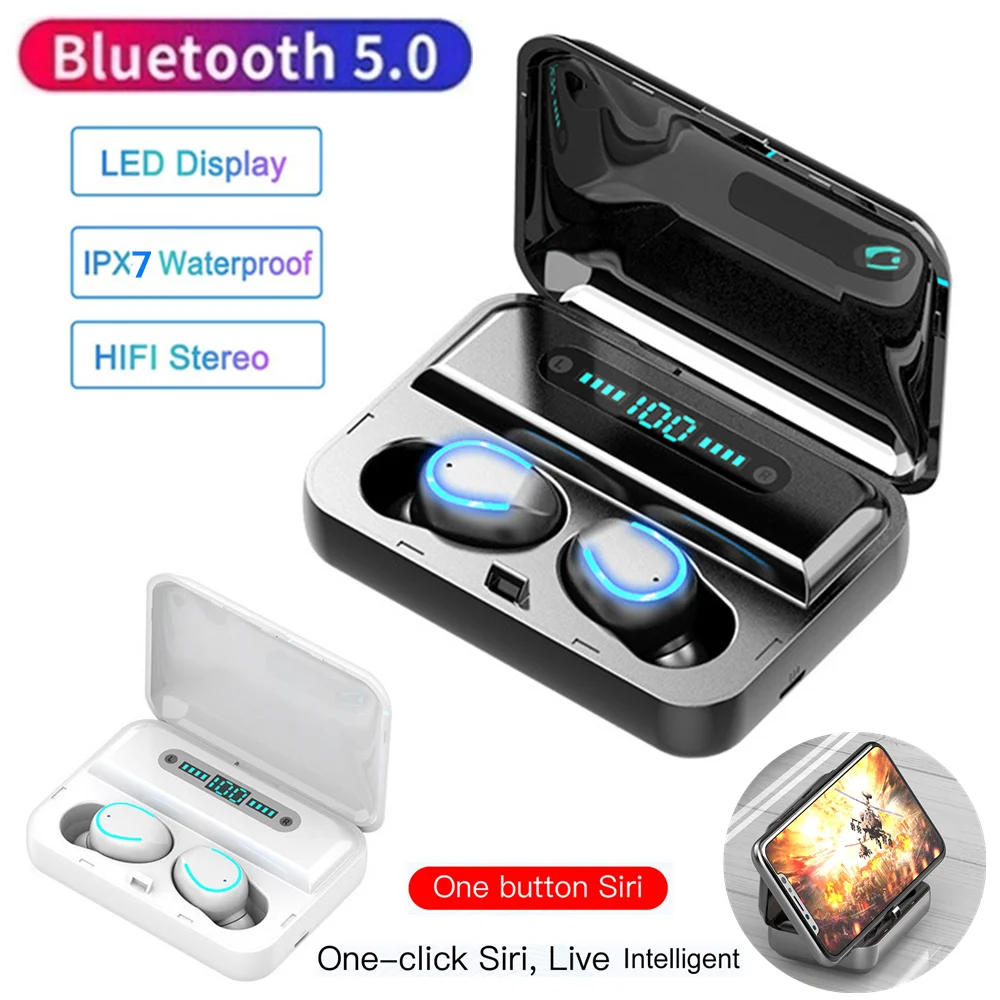 

F9 F9-5 F9-10 F9-11 BT 5.0 Earbuds 200mAh TWS Wireless LED Digital Display Earphone Waterproof 8D 9D Touch Button Stereo Headset