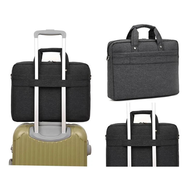

Burnur 13.3 14.1 15.6 17.3 Inch Waterproof Laptop Bag Extended Multi-use Design Airbag Shockproof Business Notebook Shoulder Bag