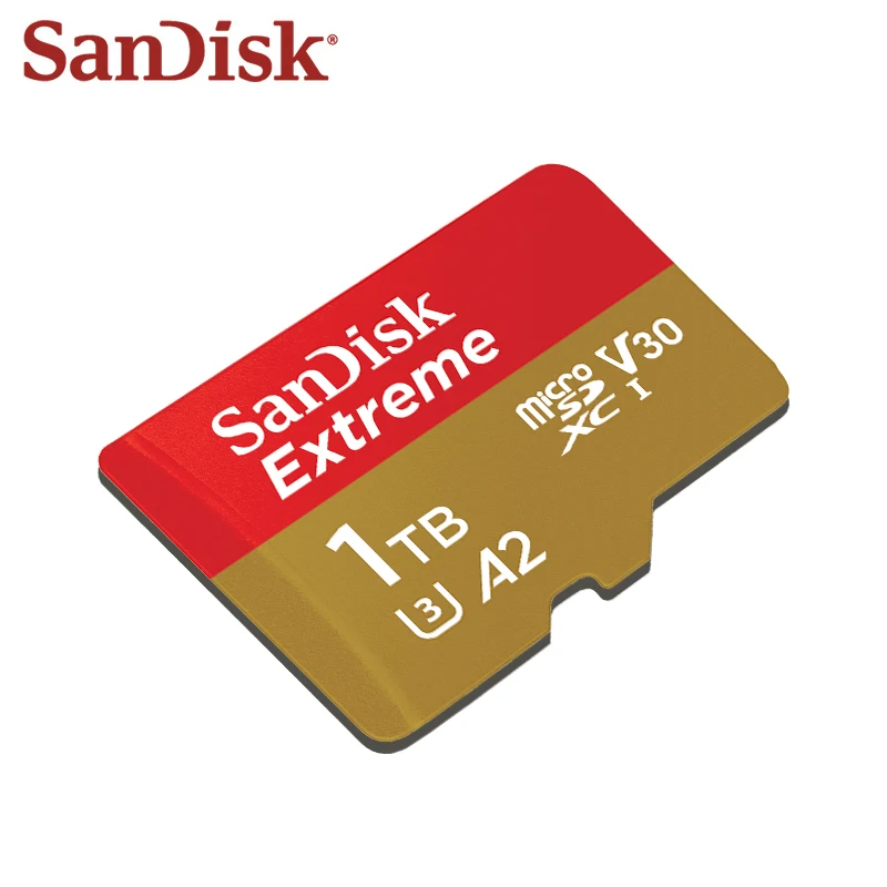 Карта памяти SanDisk Extreme макс. скорость чтения 160 МБ/с./с карта Micro SD U3 A2 4K TF-карта 1 ТБ V30