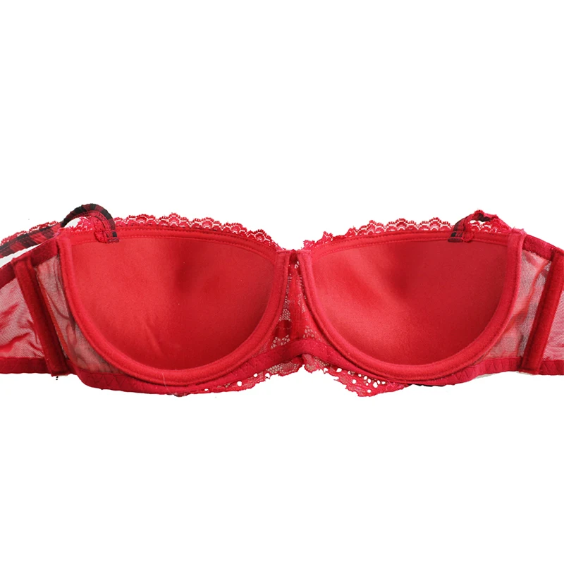 Mierdise Woman Underwear Red Plaid Bra Everyday Fashion Push Up Bra Sexy Lingerie
