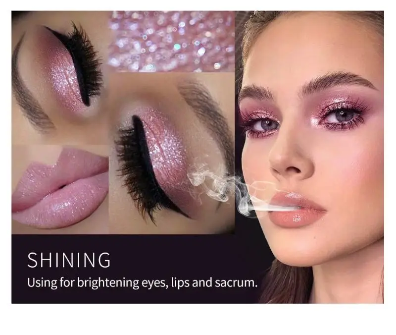 Набор теней для век QIBEST 4 цвета Дымчатая тушь ресниц с перламутровыми камнями