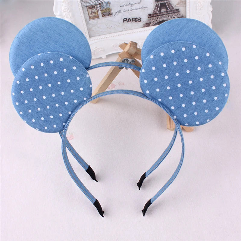 MeryYuer/синие джинсы повязка для волос с большими ушками повязки тканевые головные