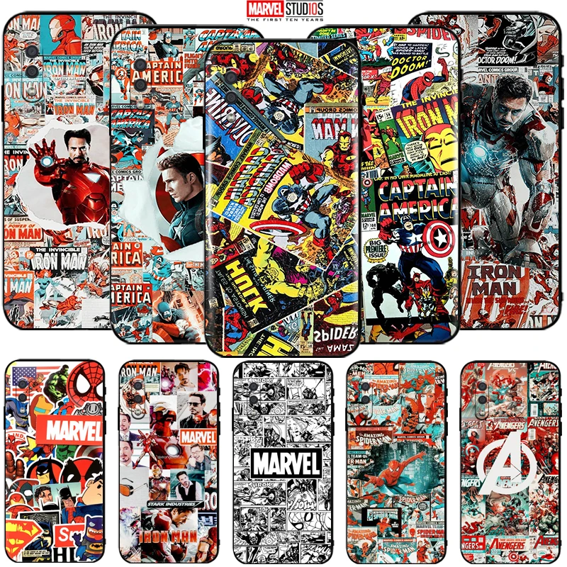 

Phone Case For Samsung Galaxy A01 A01 Core Funda Cover Marvel Avengers Comics Iron Man SpiderMan Venom Hulk Captain America