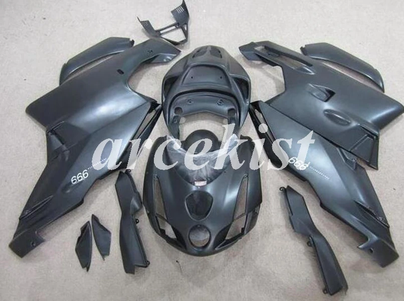 

НОВЫЕ комплекты обтекателей для мотоциклов из АБС-пластика, подходят для Ducati 749, 999, 2003, 2004, 749S, 999S, 03, 04, черный корпус под заказ