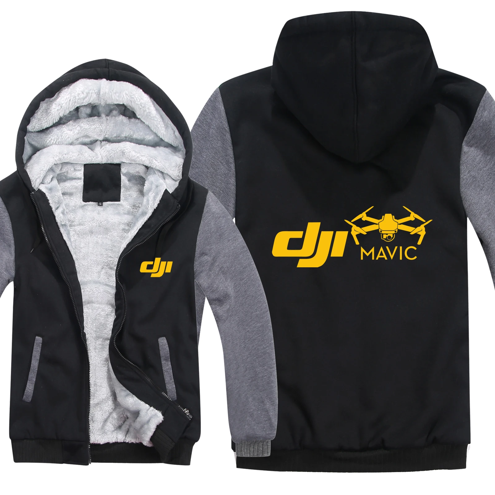 

2021 Dji Mavic Pilot Hoodies Men Thicken Winter Jacket Funny Man's Clothing DJI Sweatshirts Pullover