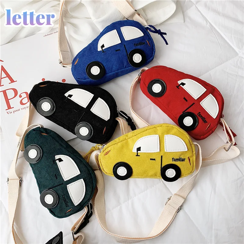 

New Baby Girls Kids Cartoon Car Bag Cute Boys Girls Diagonal Shoulder Bag School Bags 3D Cartoon Children Backpacks Schoolbag