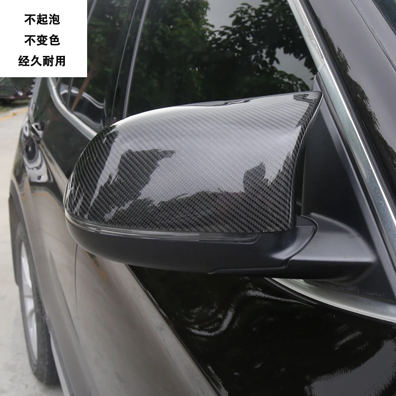 

Real Carbon fiber replacement with clips side rearview mirror cover caps for BMW X3 X4 X5 X6 F25 G01 F26 G02 F15 G05 F16 G06