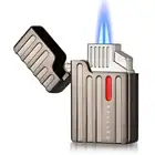 Металлическая Бутановая Зажигалка GALINER, зажигалка для сигар, газовая зажигалка с 2 струями для курения табака, зажигалка для сигар, аксессуары, подарочная упаковка