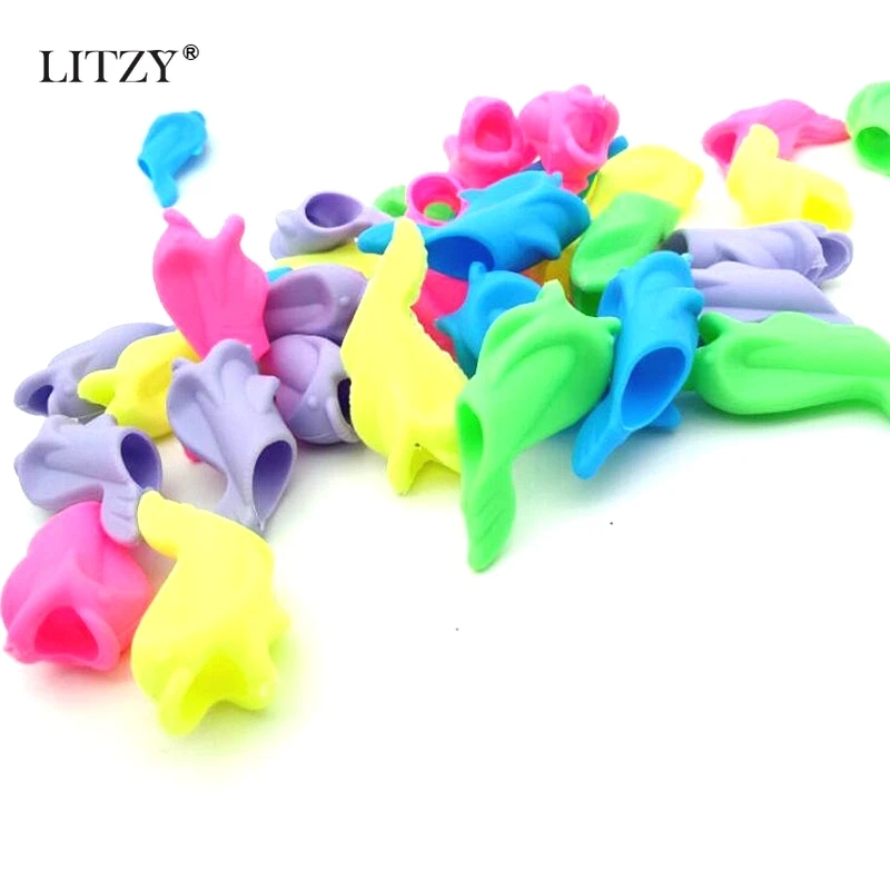 10Pcs/Set Children Students Pencil Holding Practise Dolphin Fish Writing Posture Correction Device Silicone Hold A Pen Corrector |