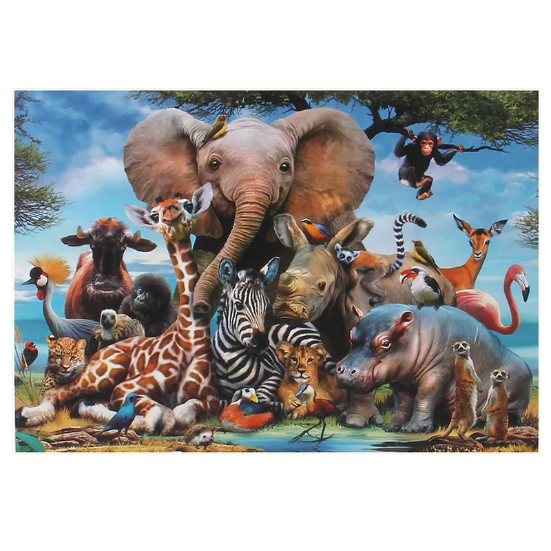 

2021 Animal Jigsaw Puzzle 1000 Piece Deer Puzzles for Adults Kids Educational Gift for Teenagers