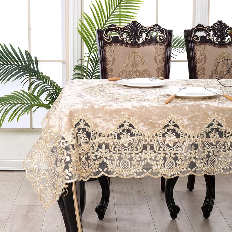 

New beauty lace cream embroidery Place tablecloths table cloth mat cover princess dinner table mat wedding romantic Dec MF180