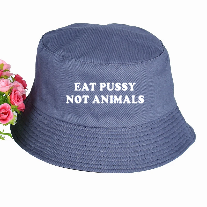 eat pussy его веганский принт мужская женская панама, шляпа-Панама высокого качества Новая Кепка солнцезащитный козырек рыбалка, рыбак шляпа - Цвет: Золотой