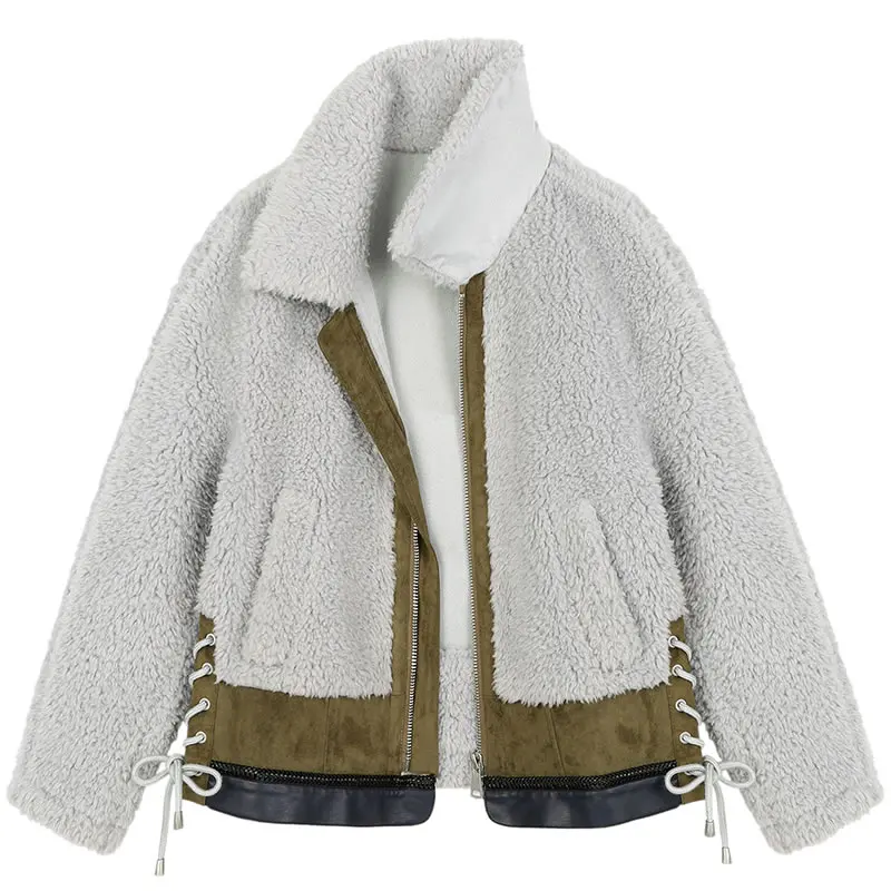 

XITAO Patchwork Pockets Zipper Jacket Women 2020 Winter Casual Fashion New Style Temperament All Match Women Clothes DZL2388