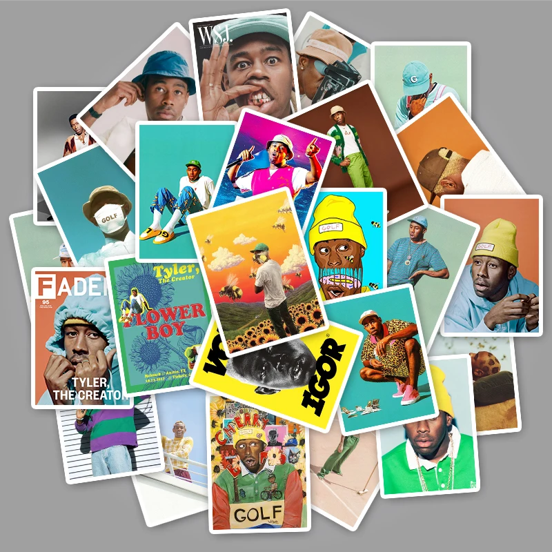 

25Pcs American Singer Tyler The Creator Stickers for Fans Gift to DIY Luggage Phone Laptop Fridge Guitar Waterproof Pvc Decal