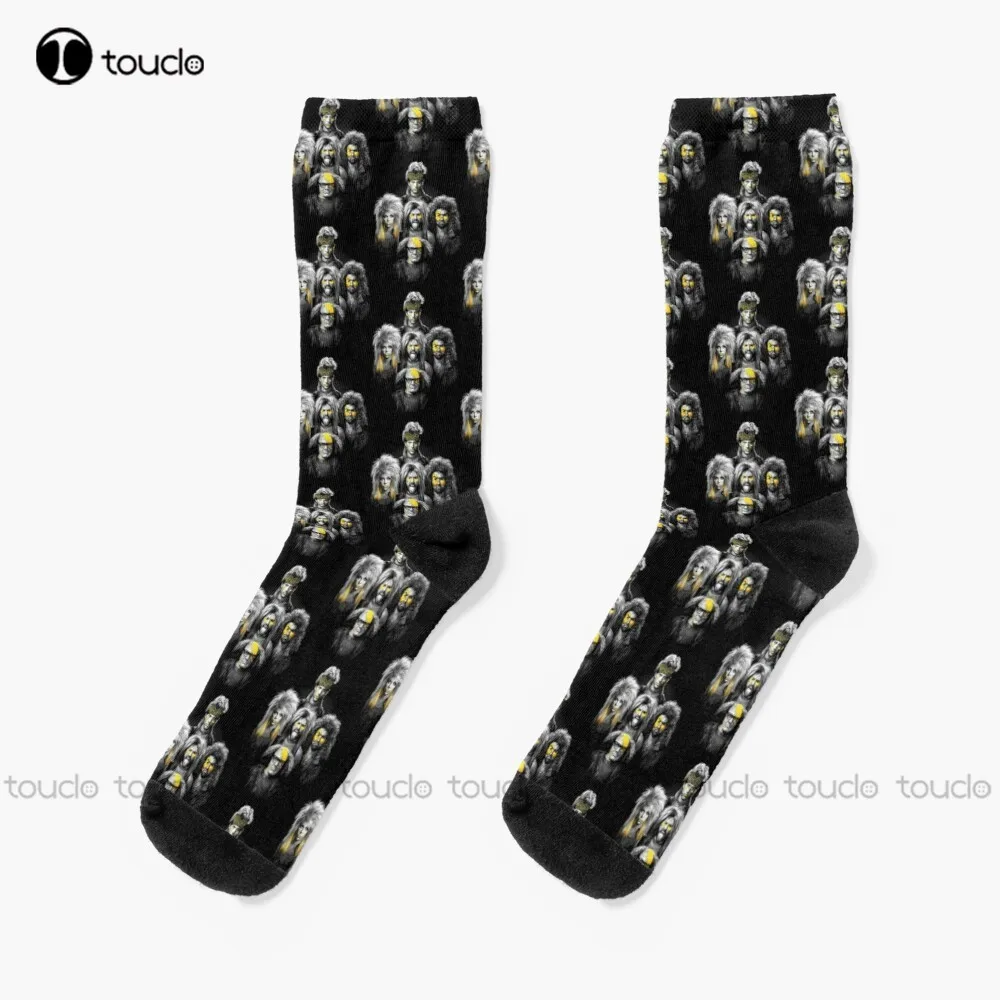 

Great Team Black White Always Sunny In Philidelphia Socks White Soccer Socks Men Personalized Custom Halloween Christmas Gift