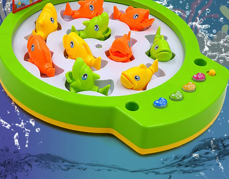 

Educational toys, electric sound and light fishing toys, music, ancient poems, children's songs, lights plug in the power bank