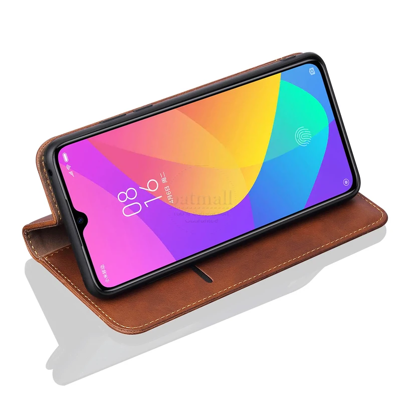 Винтажный кожаный флип чехол для XiaoMi MI 10T / Pro lite роскошный кошелек с подставкой