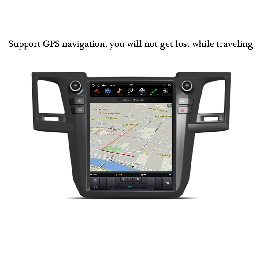 Tesla screen For Toyota Fortuner Hilux SW4 2004~2015 Car Android Multimedia Player Radio stereo Audio GPS Navigation |