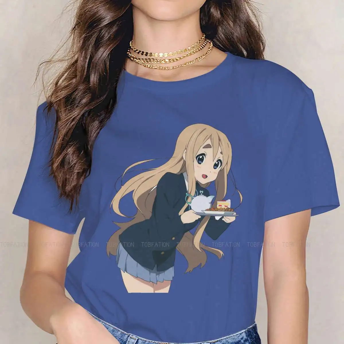 

K-ON 100% хлопковые футболки MUGI женские футболки новые трендовые Топы