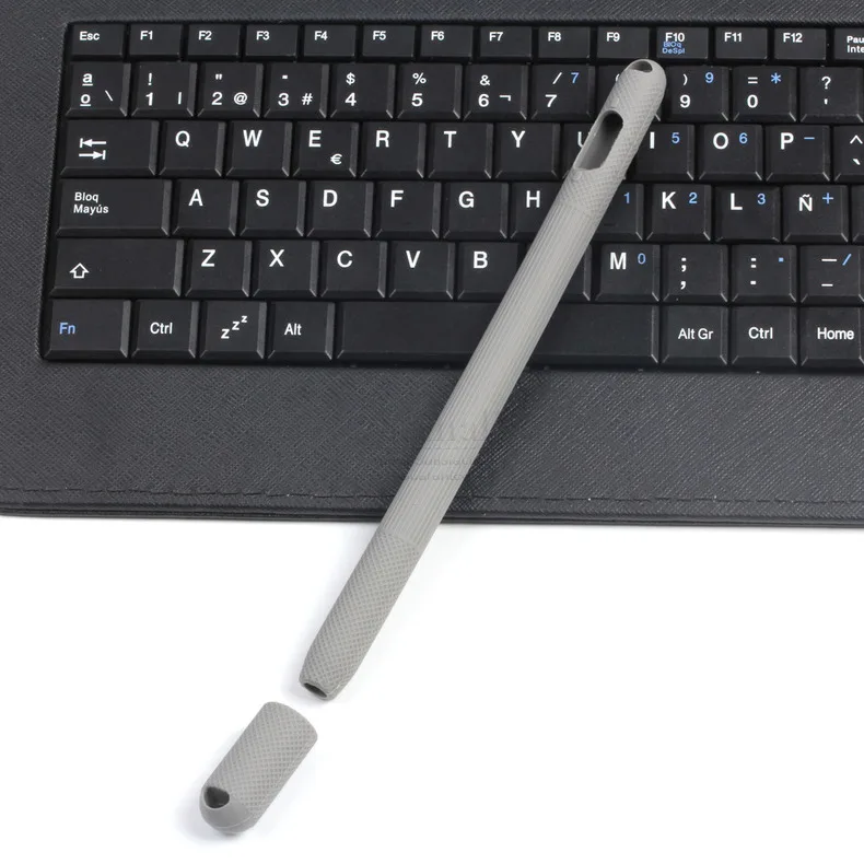 Gray Мягкий силиконовый чехол для Apple Pencil, 1 чехол для iPad, Чехол-держатель, полный защитный чехол, сумки для планшета, стилус - Цвета: Gray