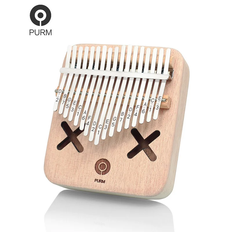 Пальчиковое пианино Purm 17 тонов портативное из акации калимба музыкальный