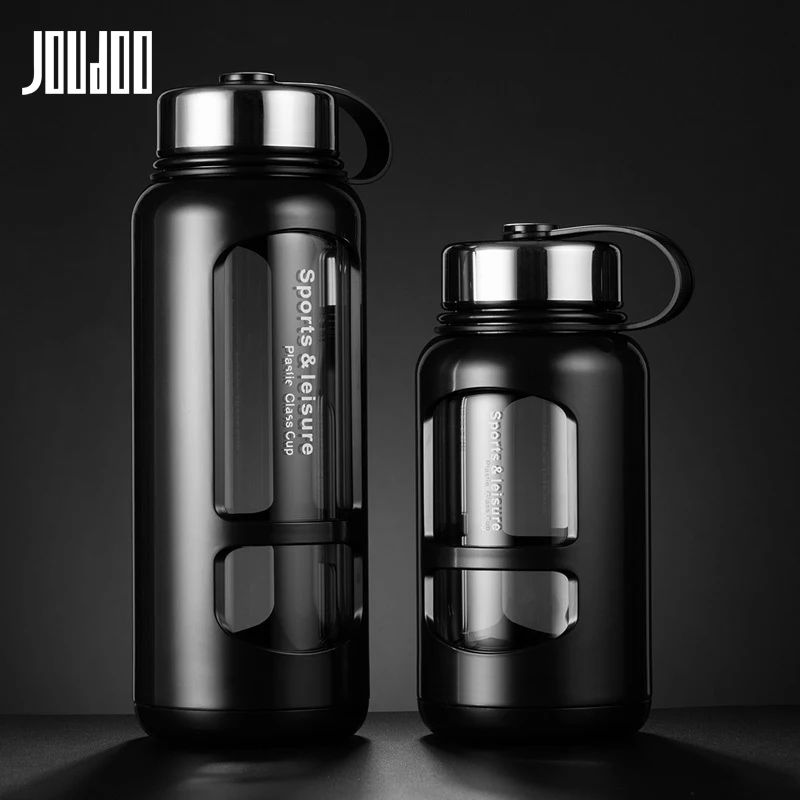 JOUDOO 700 мл 1000 портативные стеклянные бутылки для воды космическая бутылка улицы